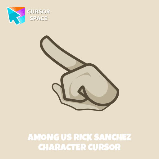 Among Us Rick Sanchez Character cursor arrow cursor